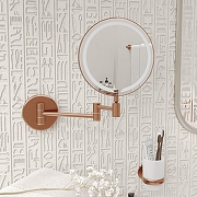Косметическое зеркало Benesque Lumiere 70011106 с подсветкой и увеличением цвет Бронза брашированная-1