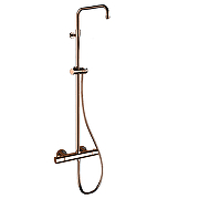 Душевая система Remer Elegance EQ32ASSDRP с термостатом цвет Медь брашированная