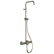 Душевая система Remer Elegance EQ34ASSDCH с термостатом цвет Шампань брашированная