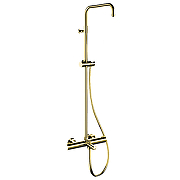 Душевая система Remer Elegance EQ34ASSDGP с термостатом цвет Золото глянцевое