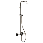 Душевая система Remer Elegance EQ34ASSDNZ с термостатом цвет Никель брашированный