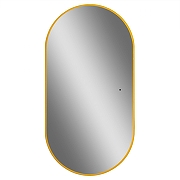 Зеркало Art&Max Torino 55 AM-Tor-550-1050-DS-Gold с подсветкой цвет Золото с бесконтактным выключателем