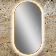 Зеркало Art&Max Torino 55 AM-Tor-550-1050-DS-Gold с подсветкой цвет Золото с бесконтактным выключателем-1