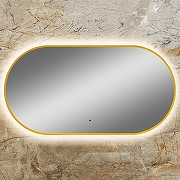 Зеркало Art&Max Torino 55 AM-Tor-550-1050-DS-Gold с подсветкой цвет Золото с бесконтактным выключателем-2