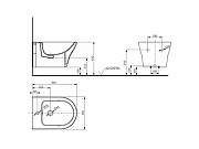 Биде Toto MH BW10045G1 подвесное цвет Белый-3