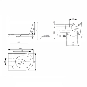 Унитаз подвесной Toto RW CW542EDMUNW1 цвет Белый без сиденья-3
