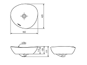 Раковина накладная Toto Neorest 45 L4704E#XW цвет Белый-4