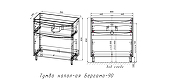 Тумба под раковину Style Line Бергамо мини 80 Люкс Плюс СС-00002512 цвет Белый глянец антискрейтч-4
