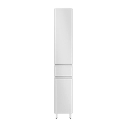 Шкаф пенал Style Line Атлантика 35 L Люкс Плюс СС-00002560 с бельевой корзиной цвет Белый глянец