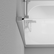 Шторка на ванну AM.PM Above 70 W9XBS-070-140CT профиль Хром матовый стекло прозрачное-6