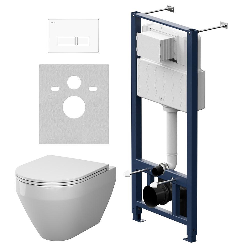 Унитаз с инсталляцией AM.PM Spirit V2.0 Aquaspin IS47001.701900 