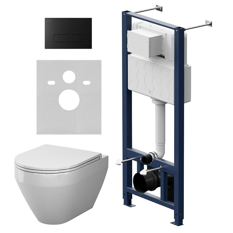 Унитаз с инсталляцией AM.PM Spirit V2.0 Aquaspin IS47038.701900 