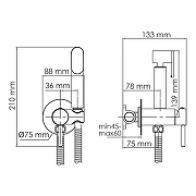 Гигиенический душ со смесителем WasserKRAFT A70138BRG цвет Розовое золото матовое-1