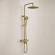 Душевая система WasserKRAFT Мюриц (Muritz) A98101.263.348PG с термостатом цвет Золото глянцевое-1