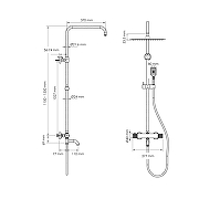 Душевая система WasserKRAFT Мюриц (Muritz) A98101.263.348PG с термостатом цвет Золото глянцевое-2
