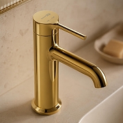 Смеситель для раковины WasserKRAFT Рейн (Rhein) 9903PG цвет Золото глянцевое-1