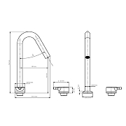 Смеситель для раковины WasserKRAFT Рейн (Rhein) 9935PG цвет Золото глянцевое-2