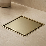 Душевой трап WasserKRAFT Нирс (Niers) 30D10BG с решеткой цвет Золото матовое-1