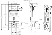 Унитаз с инсталляцией Aquanet EcoVortex 367742 цвет Белый с сиденьем Микролифт и клавишей смыва цвет Хром-20