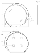 Зеркало Cezares 105 CZR-SPC-ALZ-1050-MOV с подсветкой с бесконтактным выключателем-12