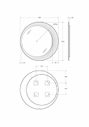 Зеркало Cezares 90 CZR-SPC-D900-LED с подсветкой без выключателя-12