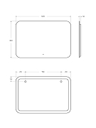 Зеркало Cezares Дуэт (Duet) 120 CZR-SPC-DUET-1200-800-LED-MOV с подсветкой с бесконтактным выключателем-10