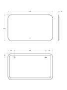 Зеркало Cezares Дуэт (Duet) 140 CZR-SPC-DUET-1400-800-LED-MOV с подсветкой с бесконтактным выключателем-10