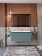 Тумба под раковину BelBagno Структура (Kraft) 120 KRAFT-1200-2C-SO-AO подвесная цвет Голубой матовый-5