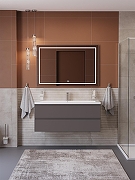 Тумба под раковину BelBagno Структура (Kraft) 120 KRAFT-1200-2C-SO-GSO подвесная цвет Темно-серый матовый-6