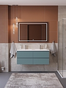 Тумба под раковину BelBagno Структура (Kraft) 120 KRAFT-1200-4C-SO-AO подвесная цвет Голубой матовый-7