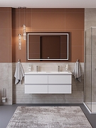 Тумба под раковину BelBagno Структура (Kraft) 120 KRAFT-1200-4C-SO-BO подвесная цвет Белый матовый-7