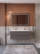 Тумба под раковину BelBagno Структура (Kraft) 120 KRAFT-1200-4C-SO-GSO подвесная цвет Темно-серый матовый-7