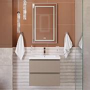 Тумба под раковину BelBagno Структура (Kraft) 60 KRAFT-600-2C-SO-СO подвесная цвет Бежевый матовый-7