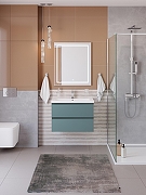 Тумба под раковину BelBagno Структура (Kraft) 75 KRAFT-750-2C-SO-AO подвесная цвет Голубой матовый-10