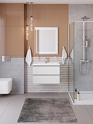 Тумба под раковину BelBagno Структура (Kraft) 75 KRAFT-750-2C-SO-BO подвесная цвет Белый матовый-9