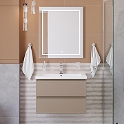 Тумба под раковину BelBagno Структура (Kraft) 75 KRAFT-750-2C-SO-СO подвесная цвет Бежевый матовый-9