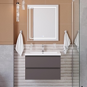 Тумба под раковину BelBagno Структура (Kraft) 80 KRAFT-800-2C-SO-GSO подвесная цвет Темно-серый матовый-6