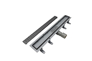 Душевой лоток BelBagno Формат (Uno) BB-LD-UNO-70-GM с решеткой цвет Оружейная сталь-3