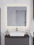 Зеркало BelBagno 80 SPC-GRT-800-800-LED-3000K-TCH-WARM с подсветкой с сенсорным выключателем и подогревом-10
