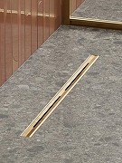 Душевой лоток Cezares Люкс (Lux) LUX-LD-70-BORO с решеткой цвет Брашированное золото-8