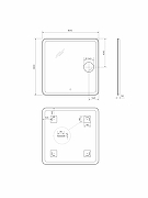 Зеркало BelBagno Марина (Marino) 80 SPC-MAR-800-800-LED-TCH-LNZ с подсветкой с сенсорным выключателем и увеличением-11