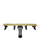Душевой лоток Cezares Люкс (Lux) LUX-LD-90-BORO с решеткой цвет Брашированное золото-4