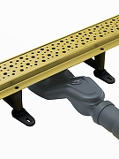 Душевой лоток Cezares Движение (Slider) SLIDER-LD-60-BORO с решеткой цвет Брашированное золото-4