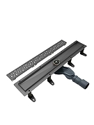 Душевой лоток Cezares Движение (Slider) SLIDER-LD-60-GM с решеткой цвет Оружейная сталь-3