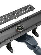 Душевой лоток Cezares Движение (Slider) SLIDER-LD-60-GM с решеткой цвет Оружейная сталь-5