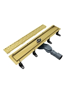 Душевой лоток Cezares Движение (Slider) SLIDER-LD-70-BORO с решеткой цвет Брашированное золото-3