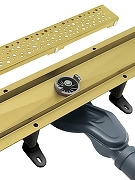 Душевой лоток Cezares Движение (Slider) SLIDER-LD-70-BORO с решеткой цвет Брашированное золото-5