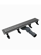Душевой лоток Cezares Движение (Slider) SLIDER-LD-70-GM с решеткой цвет Оружейная сталь-2