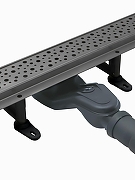 Душевой лоток Cezares Движение (Slider) SLIDER-LD-70-GM с решеткой цвет Оружейная сталь-4