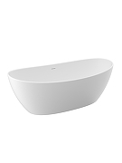 Ванна из искусственного камня BelBagno Уникальность (Unique) 180х85 BB-UNIQUE-180-85-64-SSB цвет Белый матовый-1